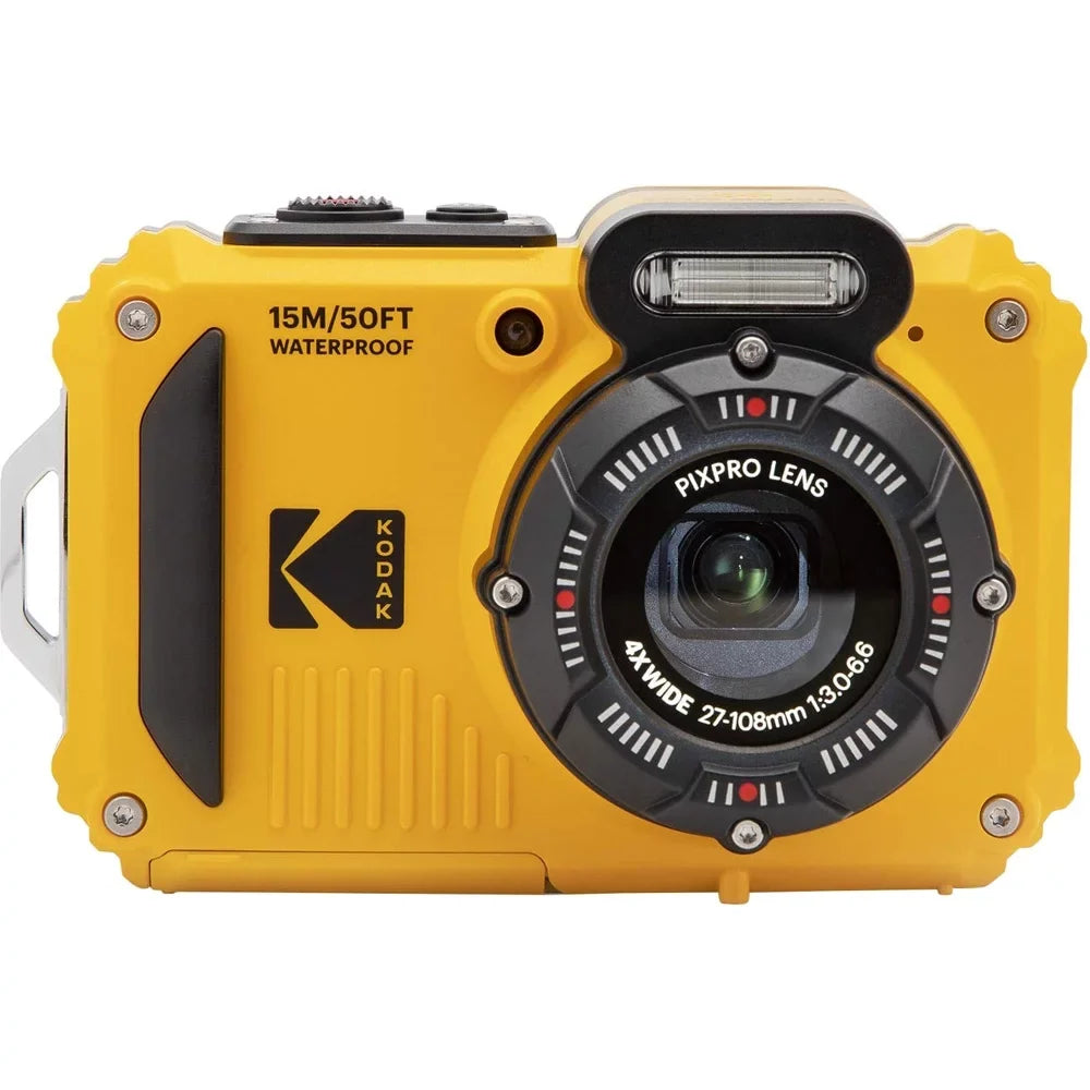WPZ2 Optical 4X 2.7" Rugged Yellow PIXPRO Camera Digital 16MP Open Kodak Box LCD Full Zoom Video, Waterproof HD