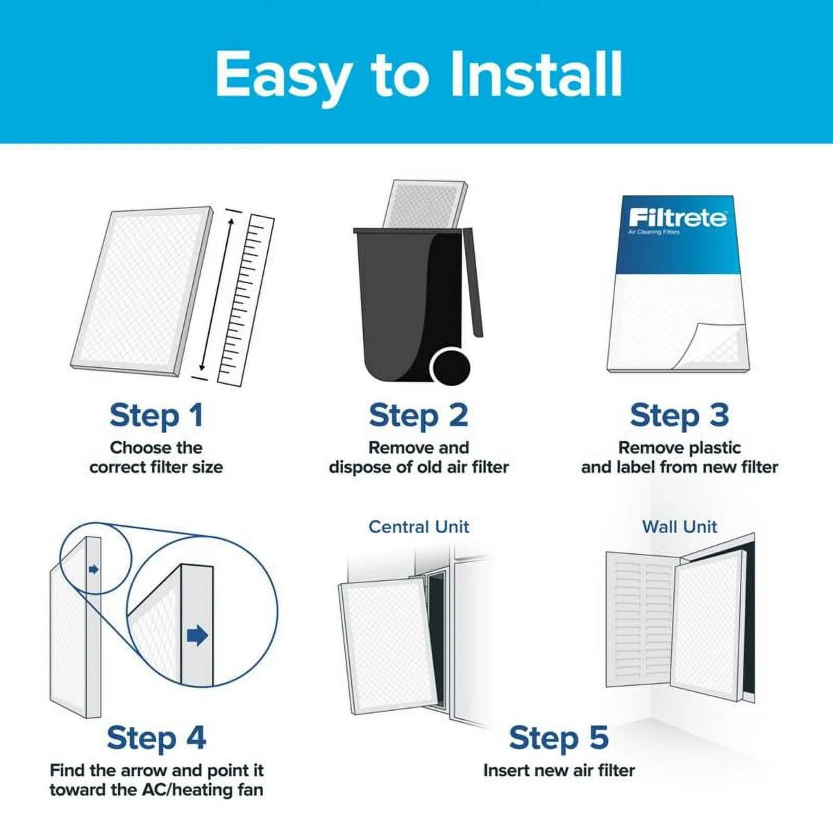 Filtrete Filter in. 1 D 1 in. X Pleated Air H MERV in. X 3M 7 W pk 12 24