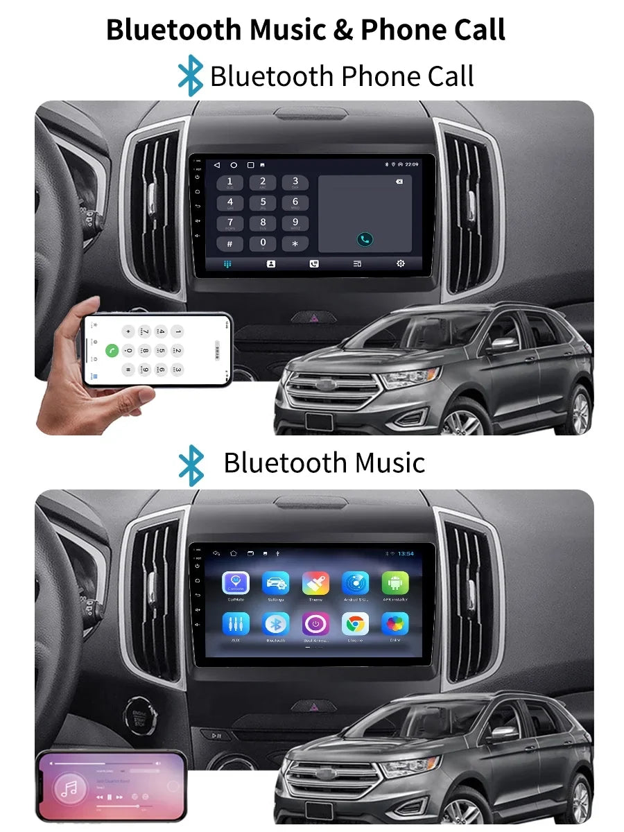With Bluetoth Multimedia 2015 Navigation For - GPS Android 2 Carplay Auto Radio Edge Android Screen 2018 Stereo Car