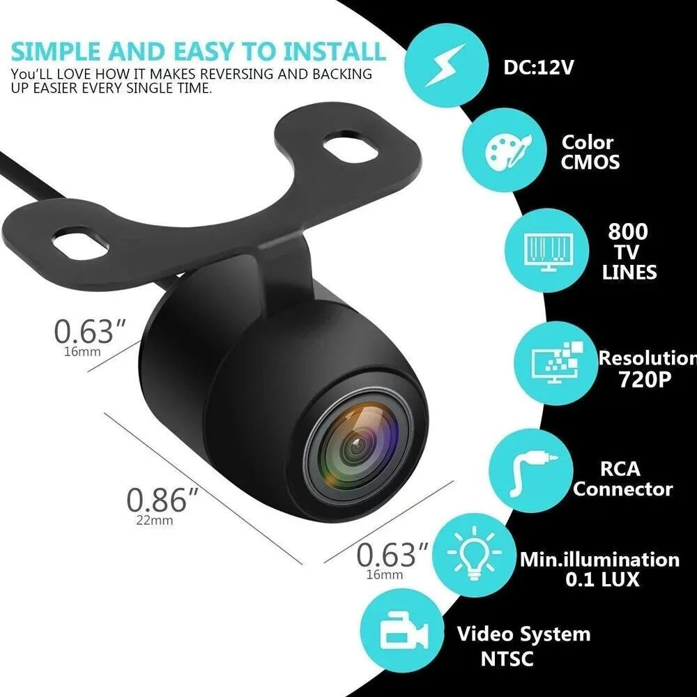Rear Night Wireless Car 4.3 Camera Vision+ View HD Monitor System Parking Backup