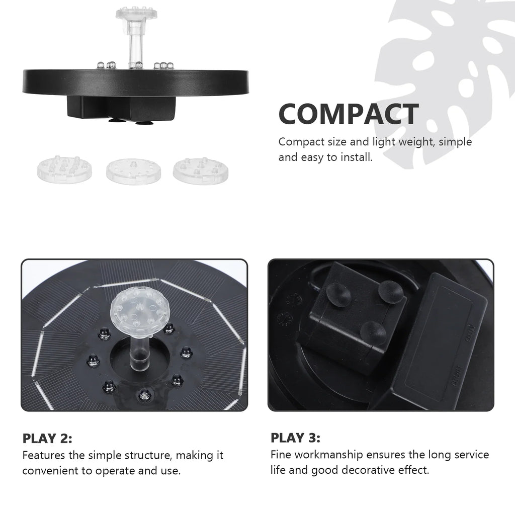 1 Pond Fountain LED Fountain Solar Creative with Fountain Light Guichaokj Outdoor of set