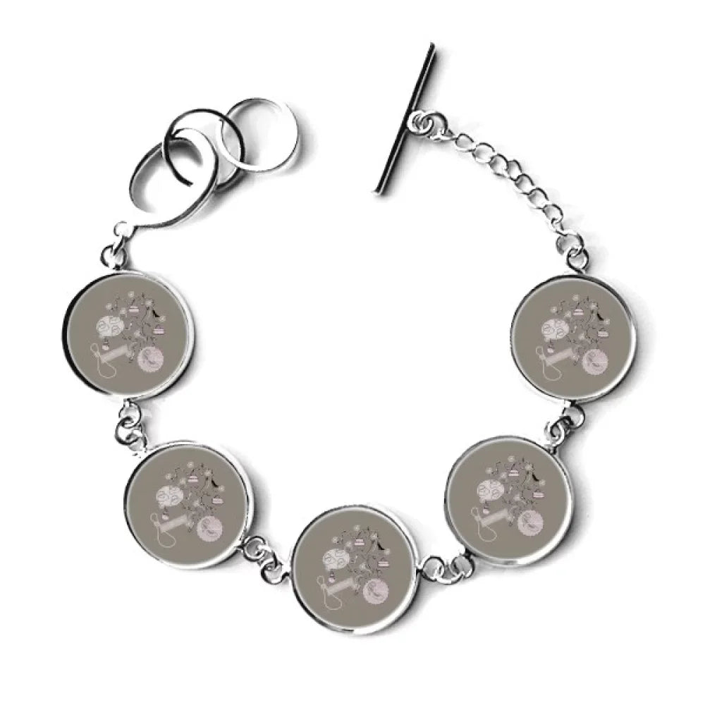 Charm High Pattern Bangle Shoes Bag Heels Flower Chain Jewelry wristband