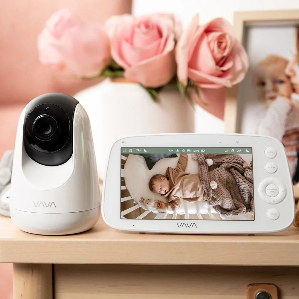 Screen Video Audio, Handheld Vision, VAVA Pink Infrared 2-Way Night and 720P Baby 5" Monitor,