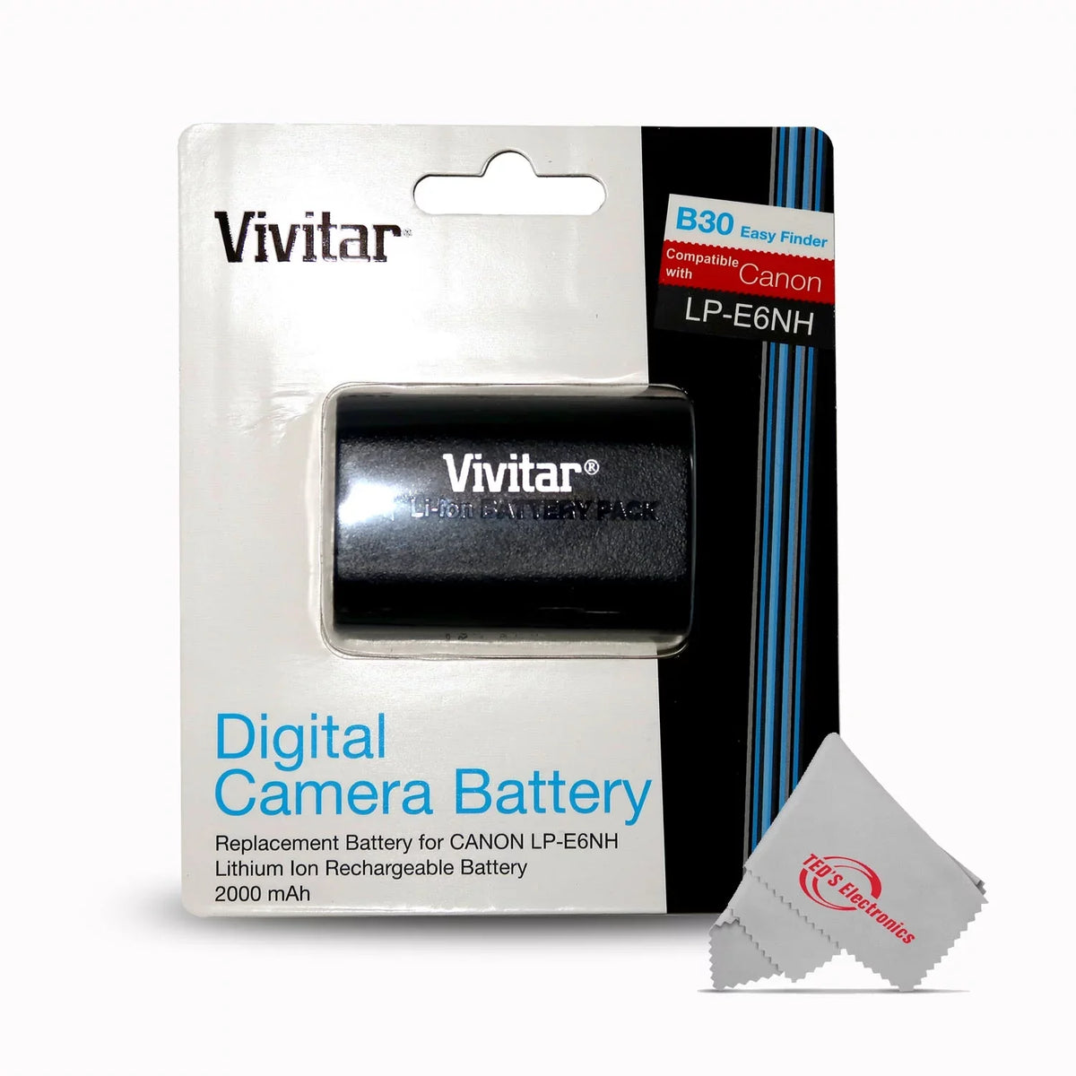 CBE6NH 2000mAh EOS R6 LP-E6NH Pack Battery Canon For EOS R5 Vivitar / Li-ion / 7.4V Canon Replacement EOS R