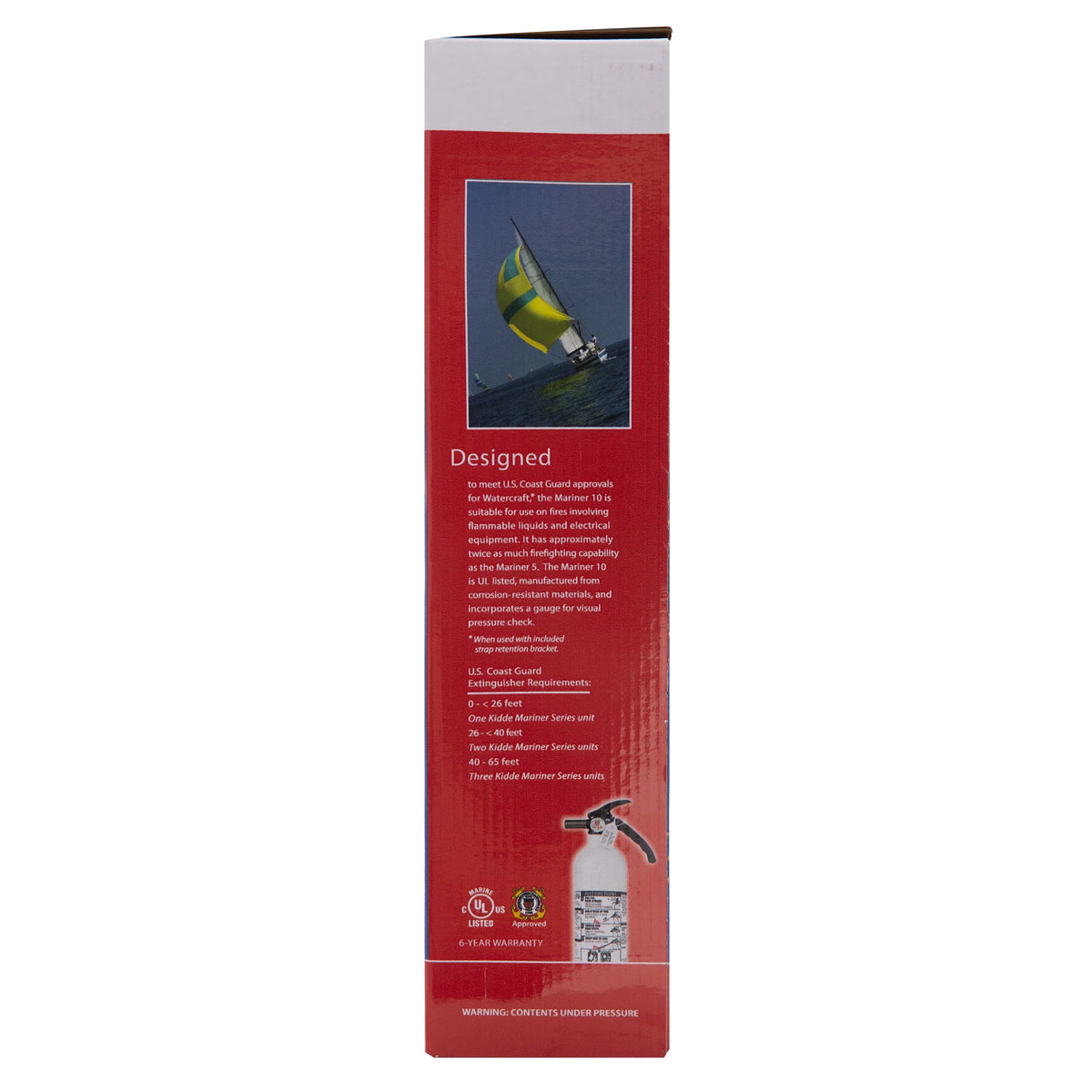 UL Rated Extinguisher, Model Fire Kidde Not Marine Rechargeable 10-B:C, KD82W-10BC,