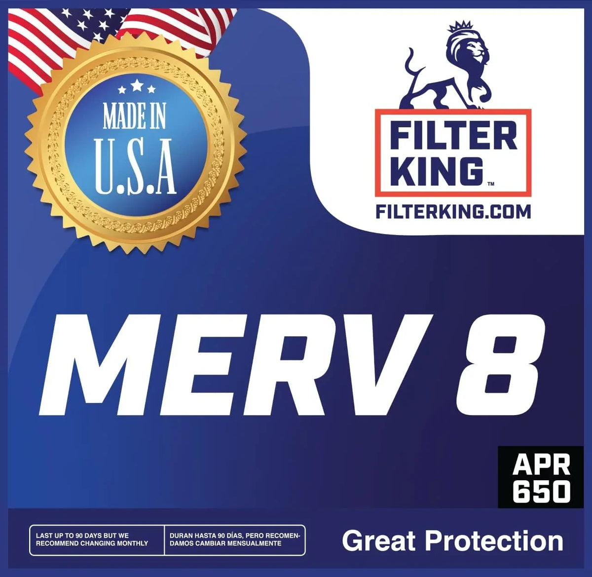 | 33x48x1a Size: Filter Actual Air Filters x | 33 MADE Filter USA | HVAC A/C x .75" 4-PACK | King Pleated 8 IN MERV 48 Furnace
