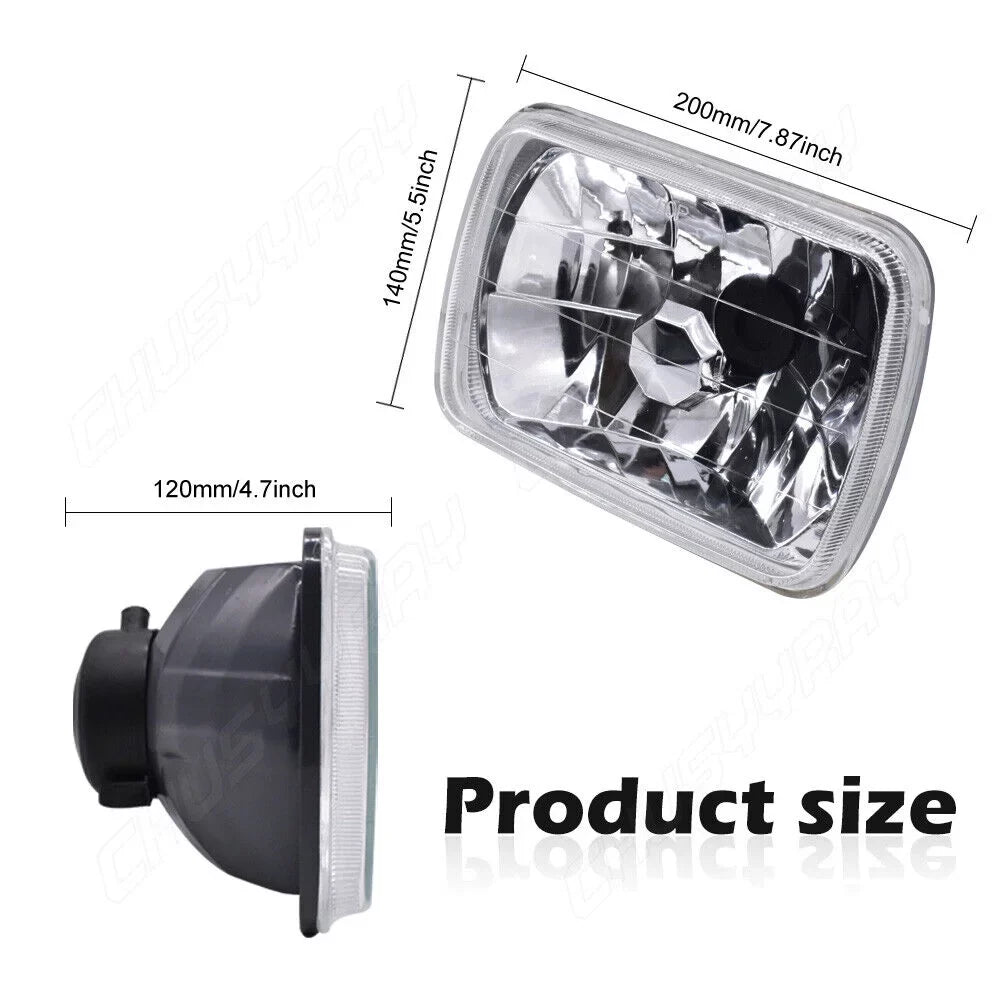 5X7 Beam YJ LED Rectangle Jeep XJ Hi-Lo Wrangler Cherokee For Headlights 7x6