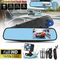 1080P Mirror Car Front Vision,Parking Dual Car 4.3" for DVR Angle Detection,G-sensor Lens Rearview Pack Monitor, Cam Camera Night Cars 1 Dash Cam Rear Monitor,Motion Trucks,170°Wide