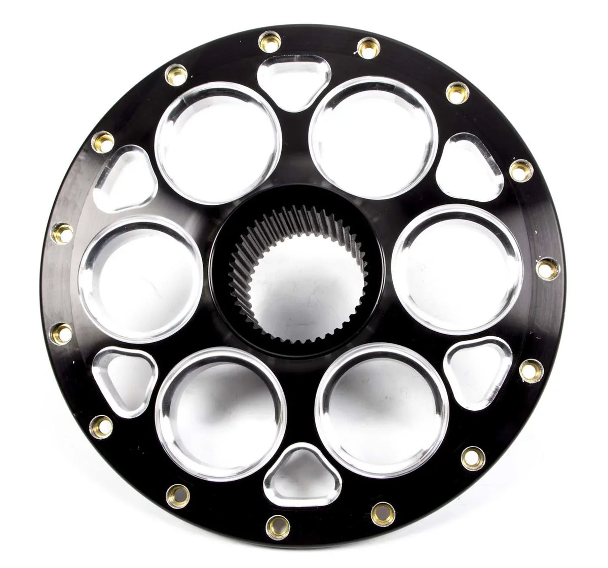 WELP613B-7078 Center 15 Wheel Weld Spline Racing Sprint 42 Magnum Black in. Section