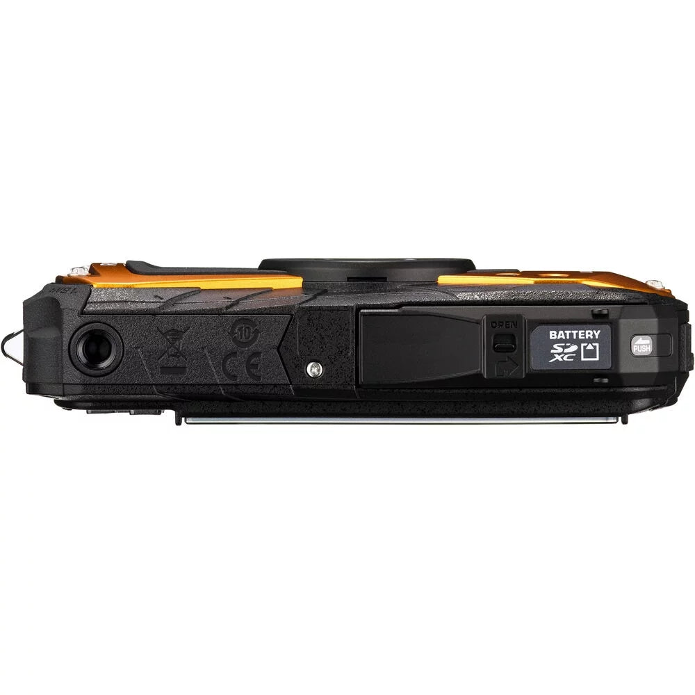Digital Cleaning Small + + + Reader 64GB Memory Waterproof 6Ave Stick Pro Case Ricoh Card Wallet Card SD (Orange) Camera Selfie WG-80 + Extreme Memory + with Card Kit