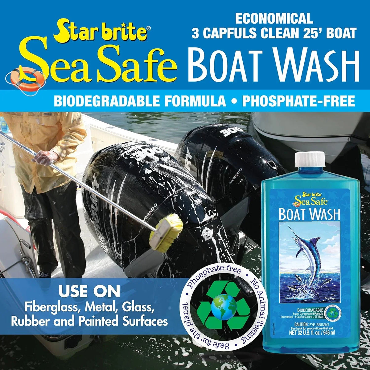 Star Sea Safe Star 089732Pw Brite Boat Wash Brite