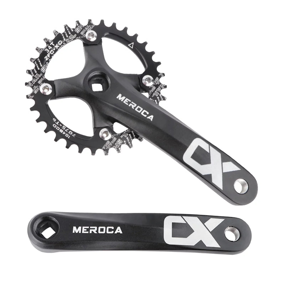 Ideal - Crank for 8/9/10/11 170MM Single Crankset, Biking Bike for - Enthusiasts Mountain Ring Set MEROCA BCD Aluminum 104 Speed Alloy