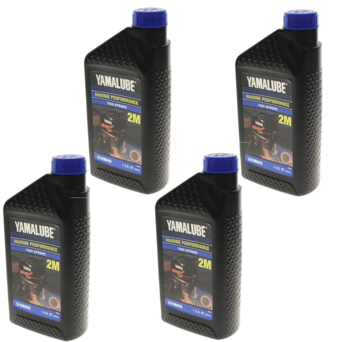Quarts, Marine 4 2-Stroke LUB-2STRK-M1-12 New Yamaha OEM, Yamalube Engine Oil,