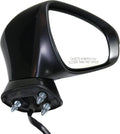 Side CT200h Light Passenger Heated Lexus With Compatible Mirror Kool-Vue Textured Signal 2014-2017 In-housing Right Black