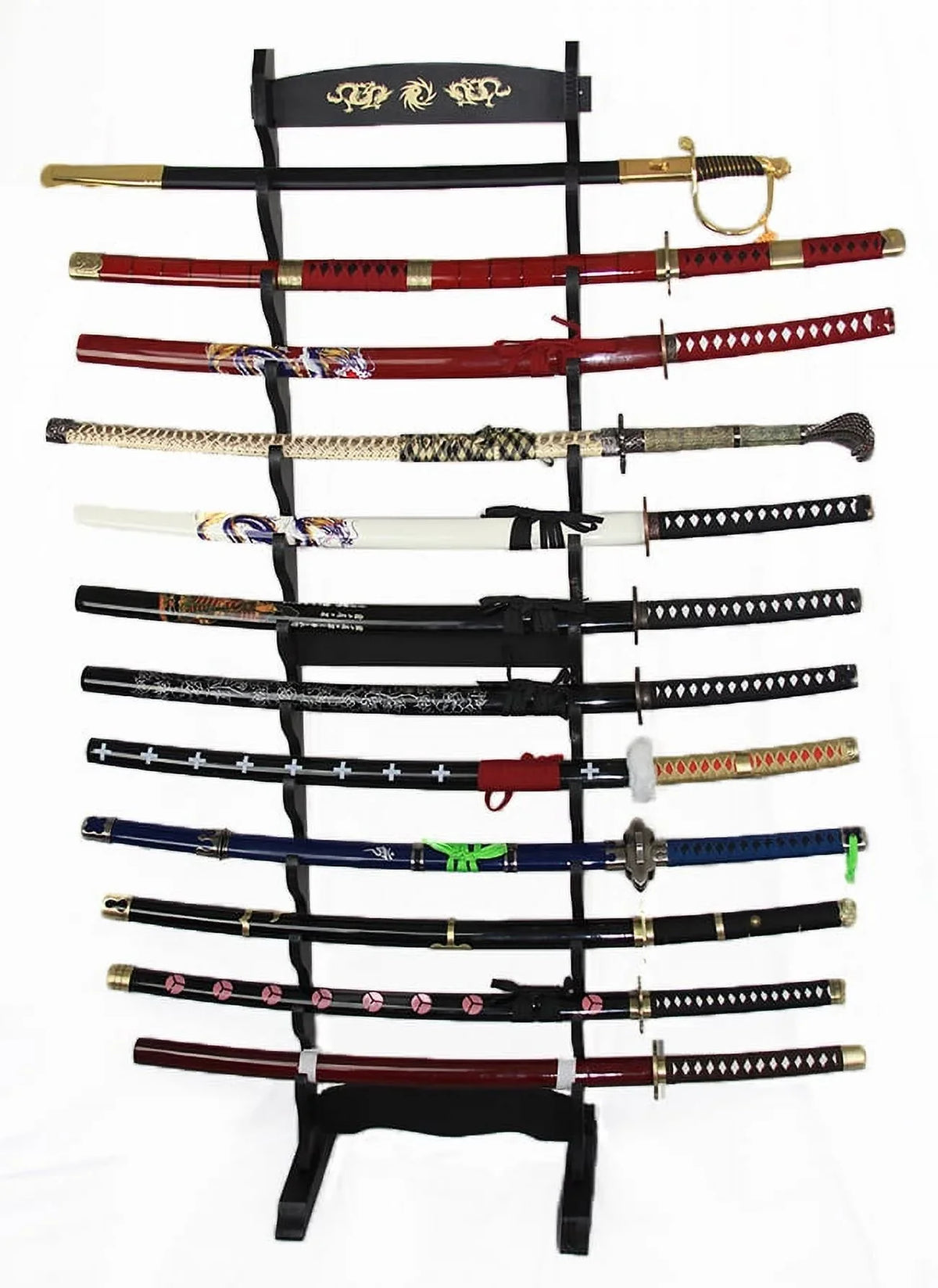 Xtreme Defender Yin Yang Warrior Sword 12Tier Display Deluxe Design Stand Sword