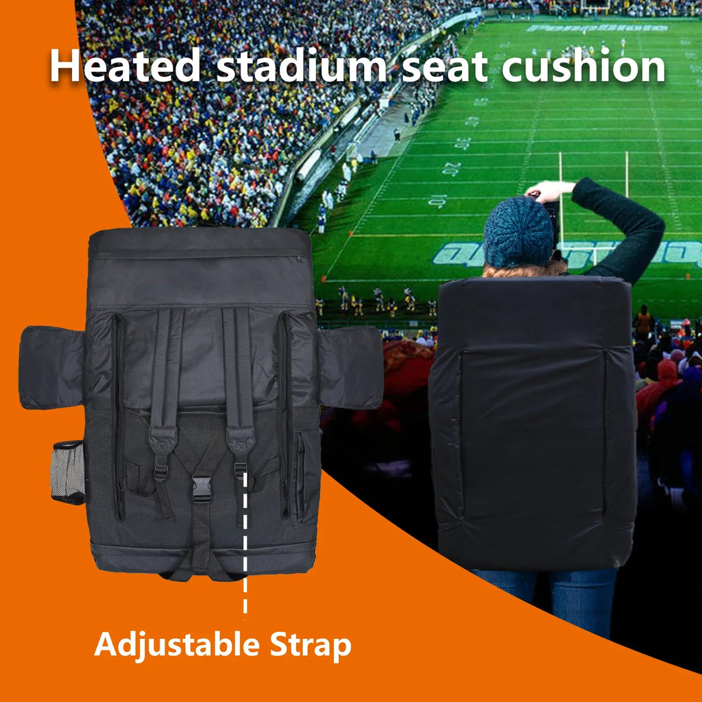 Chair for Support, Bleacher 21" with Stadium Outdoor Gaming Heat Folded for Sports Extra Heated Seats USB Back Camping, Sojoy Bleacher Wide Double with