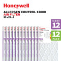 HVAC Furnace 12 MERV Pleated Filter- Air 20x25x1 12 Honeywell Pack