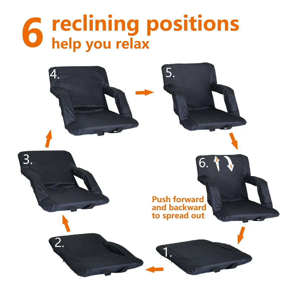Chair for Support, Bleacher 21" with Stadium Outdoor Gaming Heat Folded for Sports Extra Heated Seats USB Back Camping, Sojoy Bleacher Wide Double with