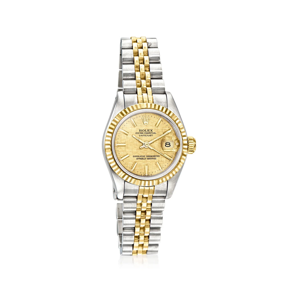 Steel Women's Gold Adult Automatic Yellow Ross-Simons 18kt Datejust and Pre-Owned 26mm Stainless Watch, Women's,