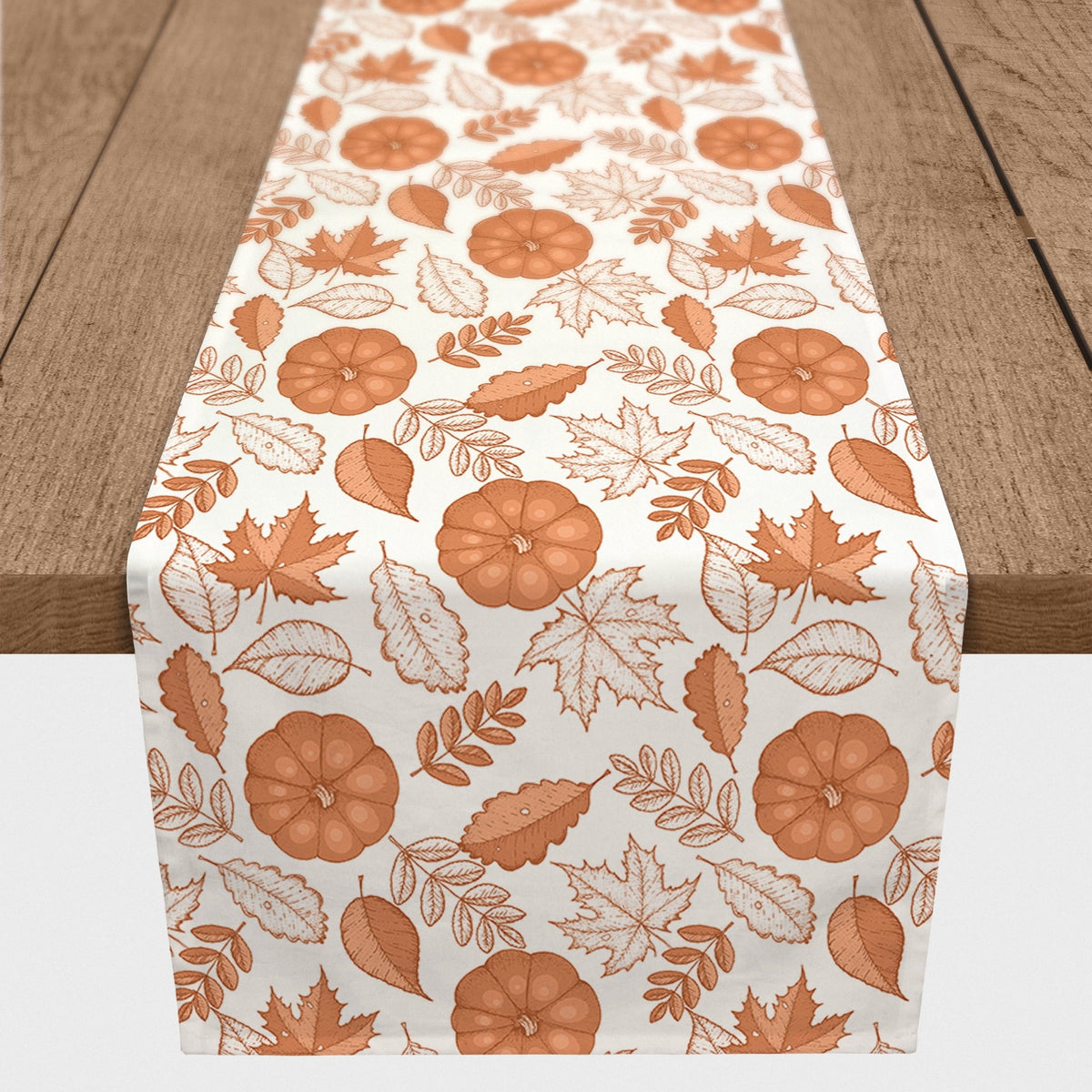 Creative Twill Poly Foliage Products 16x72 Fall Orange Runner Table