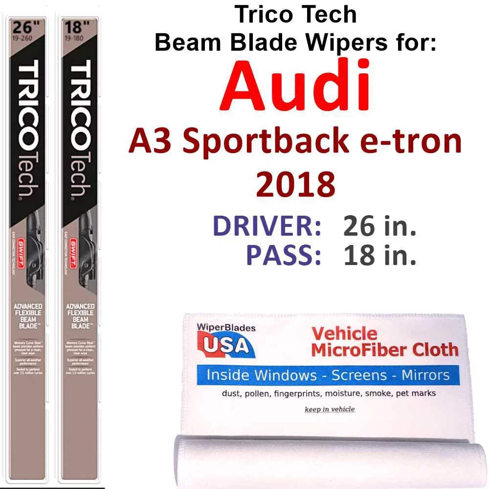 A3 (Set Blade 2) of e-tron Beam Sportback Audi 2018 Wipers
