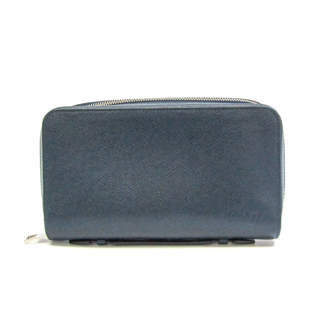 Navy Taiga (Good) Taiga XL Blue Pre-Owned Men's Wallet Leather Zippy M64019 (bi-fold) Long