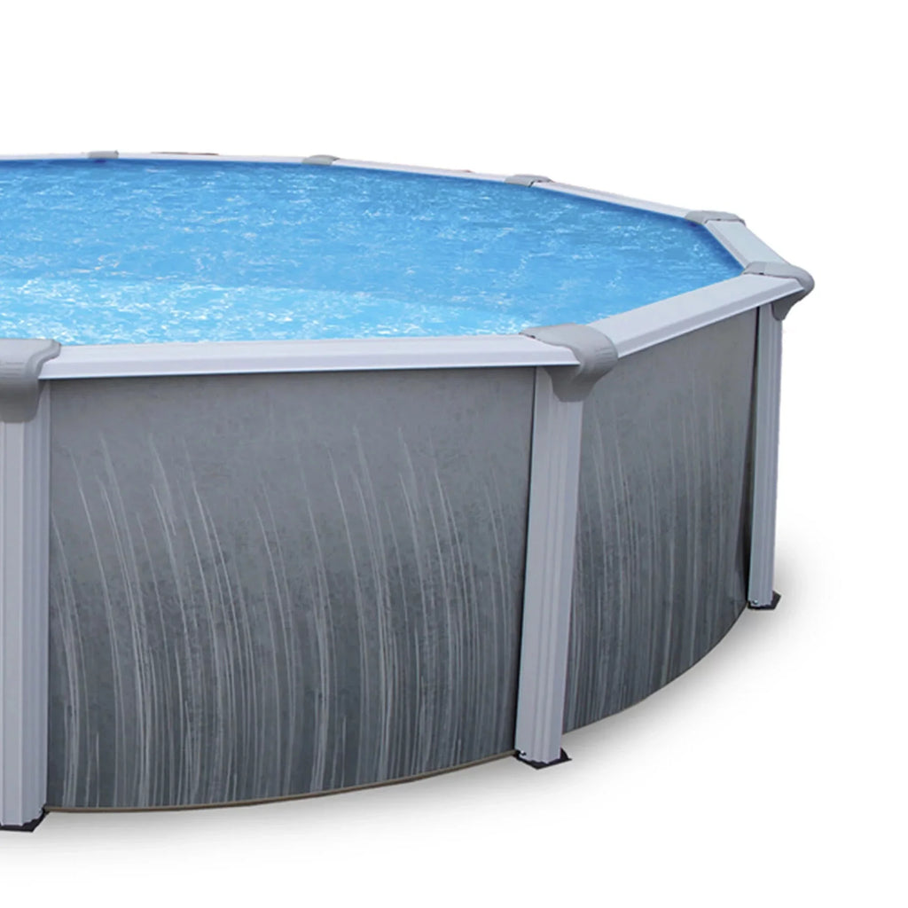 Rail 7-In Bluewave 18' Round Top With Pool Steel 52-In Martinique