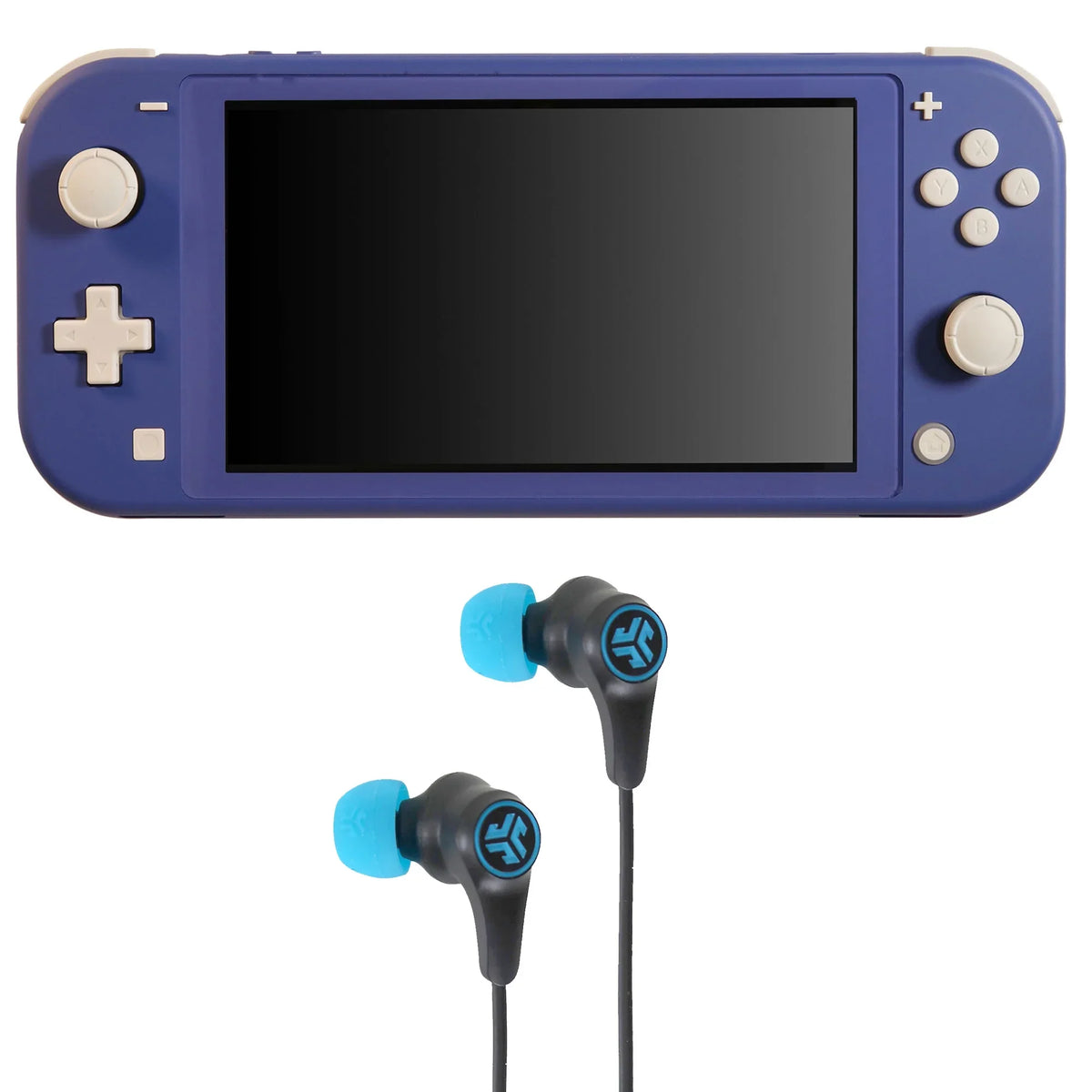 JLab (Blue) with Nintendo Wireless Earbuds Play Bluetooth - Black/Blue Switch Gaming Lite