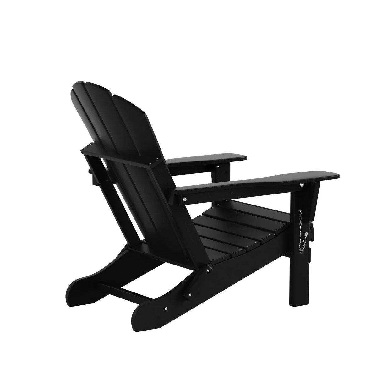 Classic Outdoor (Set Chairs EXTRA Poly Black 4), Patio Adirondack Folding PLATINUM of