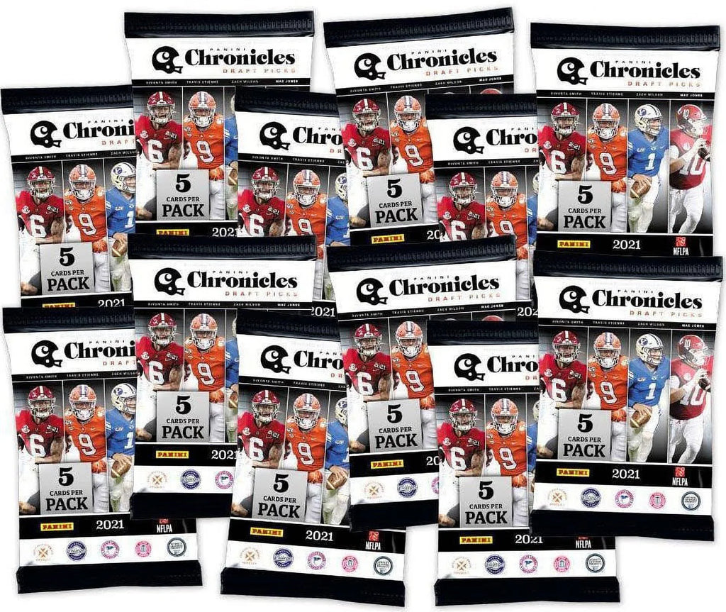 Pack Mega 2021 Chronicles 5 (Exclusive) Auto Packs, - Football Panini Per Box Draft Picks Box Cards 1 - Per 12